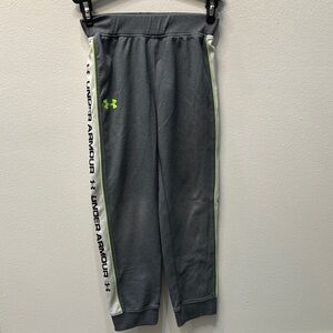 Under Armour Kids Charcoal Joggers with Neon Accents